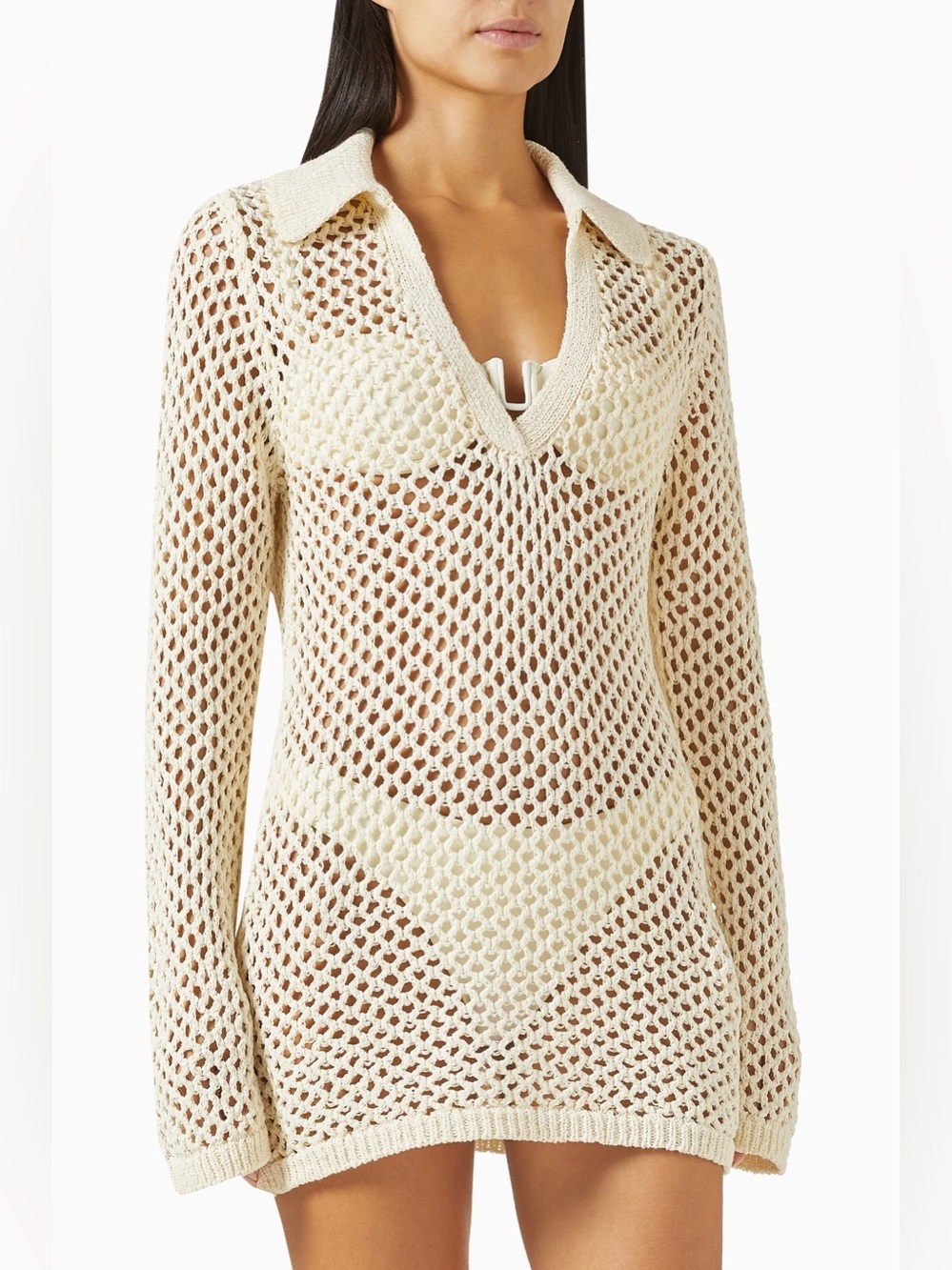 Monday swimwear Newport dress in Crochet knit